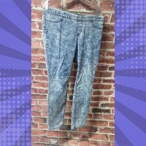 Lei Leona Denim Jeggings Women’s Large Stretch Jeans Blue Pull On Casual
